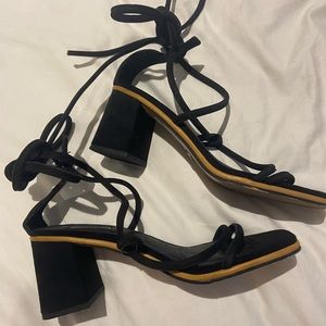 TOPSHOP STRAPPY BLOCK HEELS (worn once!)